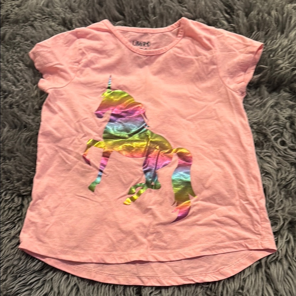Limited Too Pink Short Sleeve Tee with Playful Graphic Design